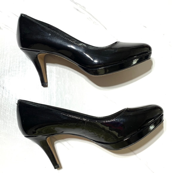 NWOT VINCE CAMUTO Desti Platform Black Patent Pump Sz 5.5 - Picture 5 of 12